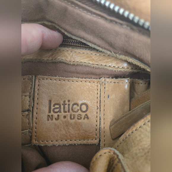 Latico New Jersey USA Leather Crossbody Tote Purse – Tan - Picture 6 of 11